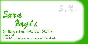 sara nagli business card